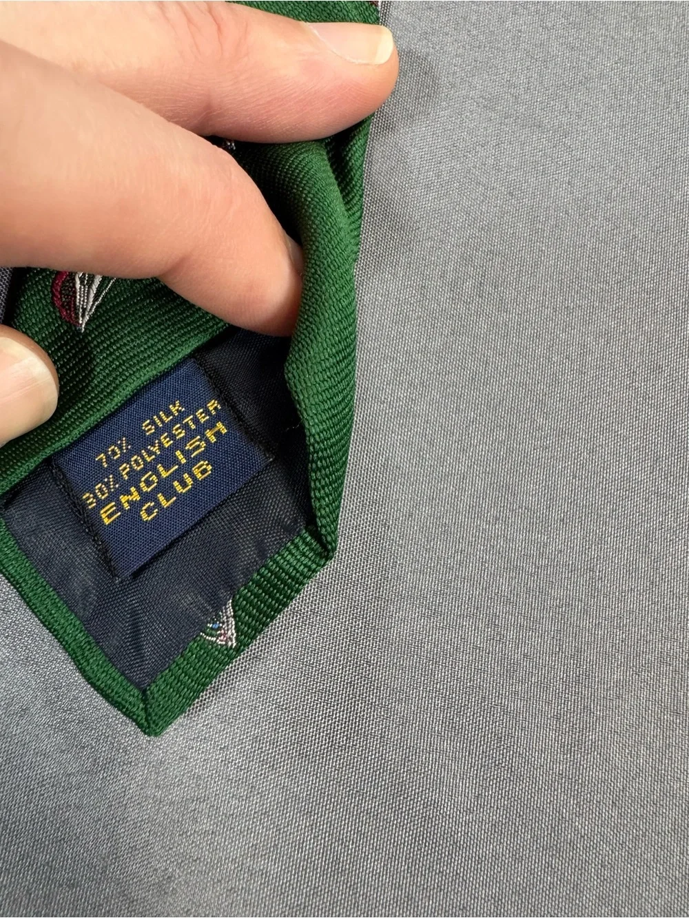 Vintage Jonathan Bach 100% Silk Green Tie With Sailboats